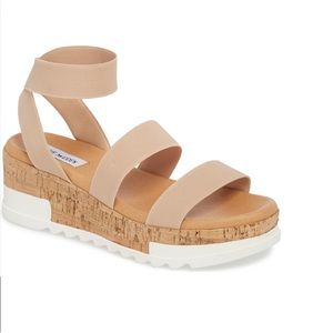 Steve Madden Bandi Elastic Cork Flatform Sandals